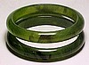 LG63 pr sm 60s apple green lucite bangles